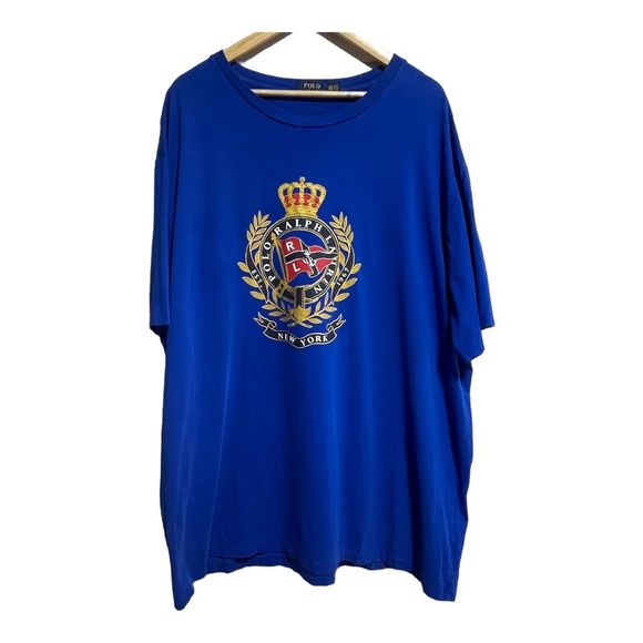 Polo Ralph Lauren Other - Polo Ralph Lauren Mens Royal Blue T shirt Crest New York Size 3XL Tall